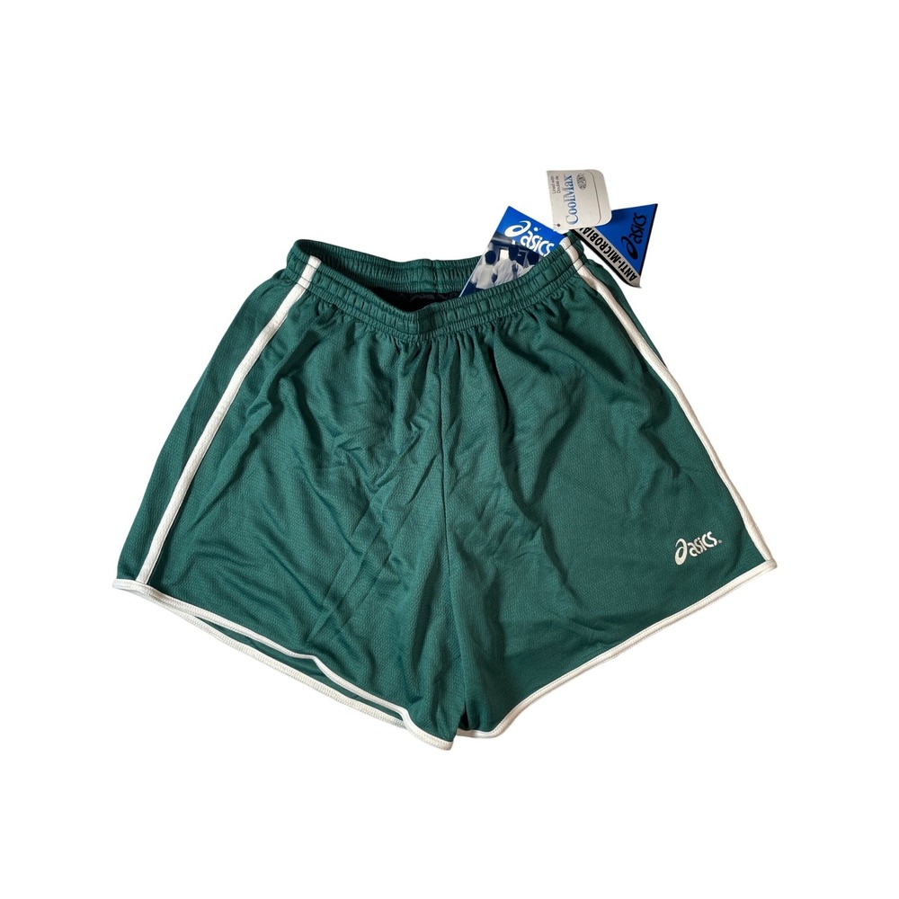 Asics Women Green Mesh Running‎ Shorts Vintage USA Made XS CoolMax Athletic Trim